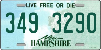NH license plate 3493290