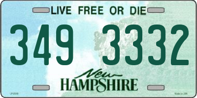 NH license plate 3493332