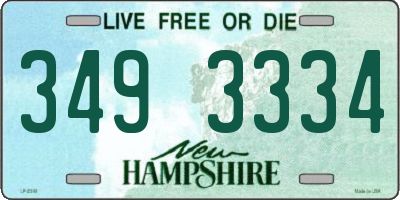 NH license plate 3493334