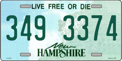 NH license plate 3493374
