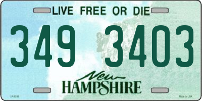 NH license plate 3493403