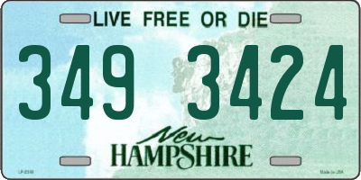 NH license plate 3493424