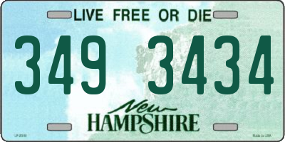 NH license plate 3493434