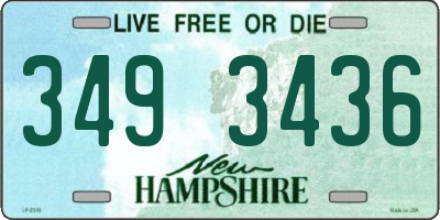 NH license plate 3493436