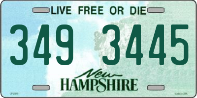NH license plate 3493445