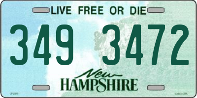 NH license plate 3493472