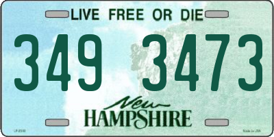 NH license plate 3493473