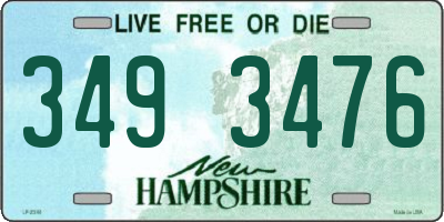 NH license plate 3493476