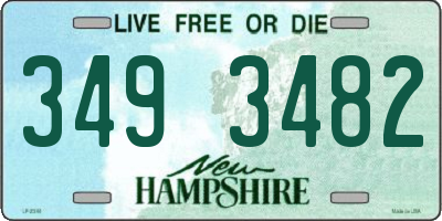 NH license plate 3493482