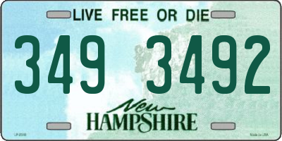 NH license plate 3493492