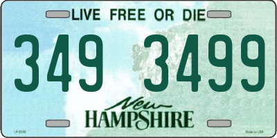 NH license plate 3493499