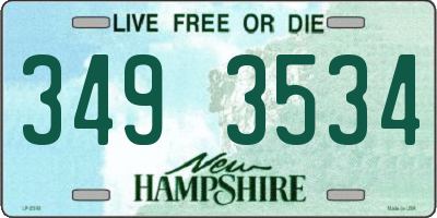 NH license plate 3493534