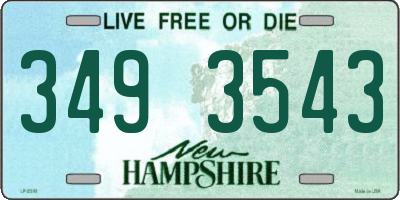 NH license plate 3493543