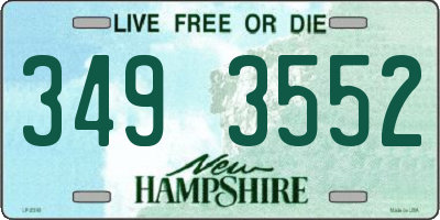 NH license plate 3493552