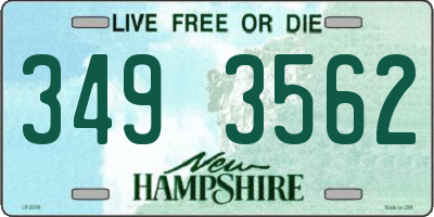 NH license plate 3493562