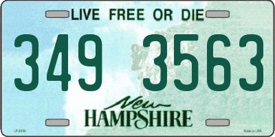 NH license plate 3493563