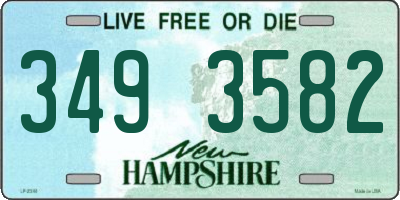 NH license plate 3493582