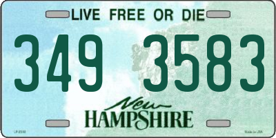 NH license plate 3493583