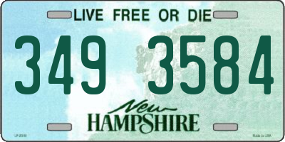 NH license plate 3493584