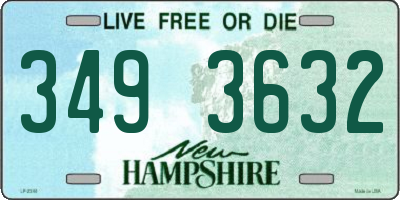 NH license plate 3493632