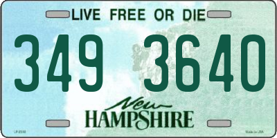 NH license plate 3493640