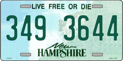 NH license plate 3493644