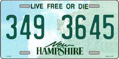 NH license plate 3493645