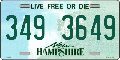 NH license plate 3493649