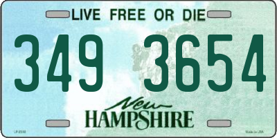 NH license plate 3493654