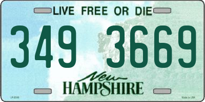 NH license plate 3493669
