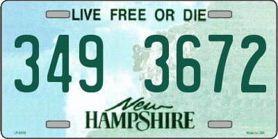 NH license plate 3493672
