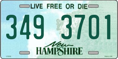NH license plate 3493701