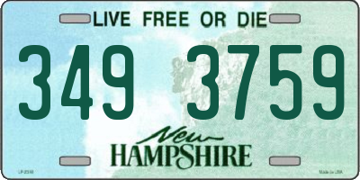 NH license plate 3493759
