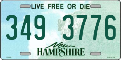 NH license plate 3493776