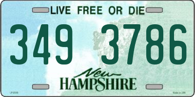 NH license plate 3493786