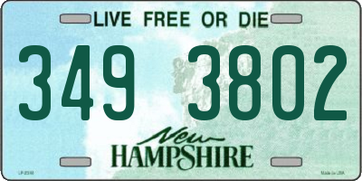 NH license plate 3493802