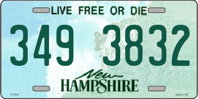 NH license plate 3493832