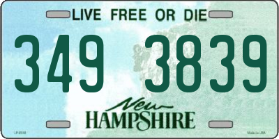 NH license plate 3493839