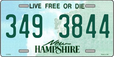 NH license plate 3493844