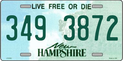 NH license plate 3493872