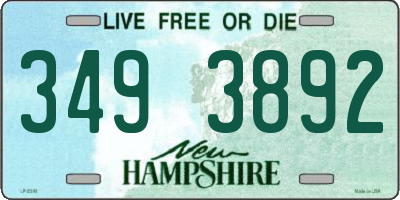 NH license plate 3493892