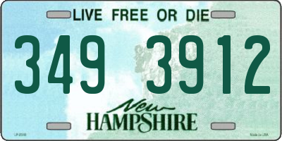 NH license plate 3493912