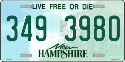 NH license plate 3493980