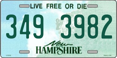 NH license plate 3493982