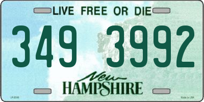 NH license plate 3493992