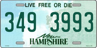 NH license plate 3493993