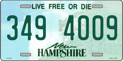 NH license plate 3494009