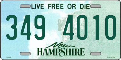 NH license plate 3494010