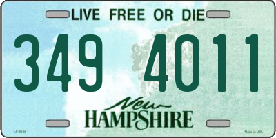 NH license plate 3494011