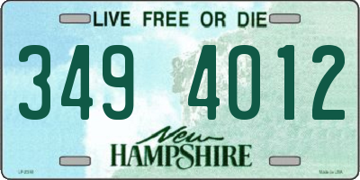 NH license plate 3494012